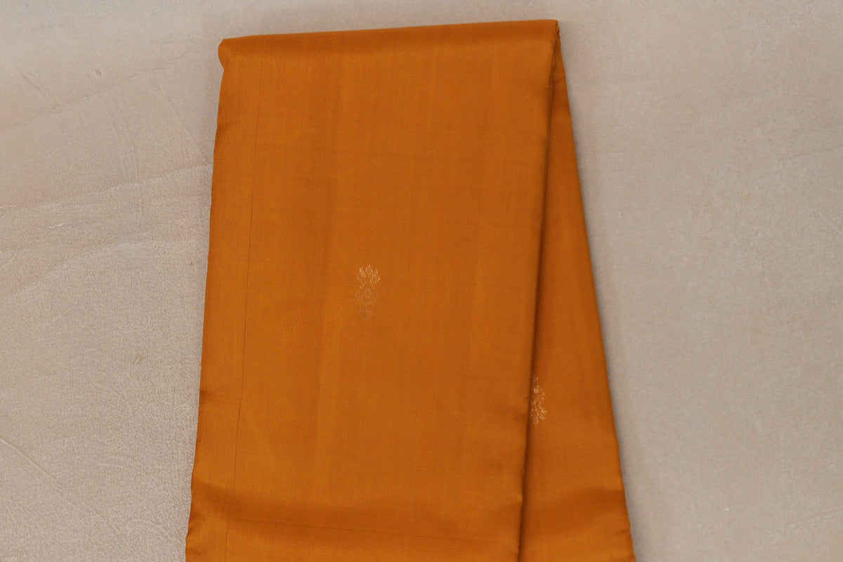 Mustard Orange Light Weight Kanjivaram Silk Saree body
