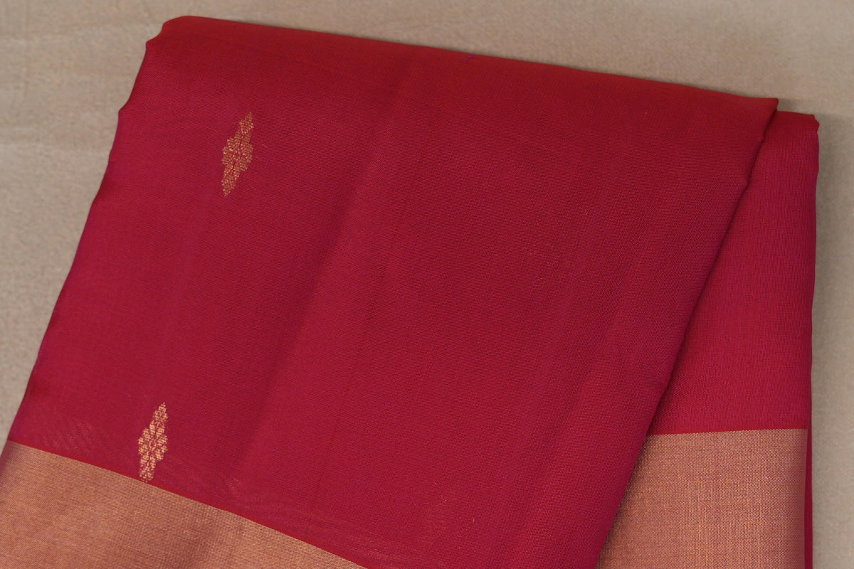Rani Pink Light Weight Kanjivaram Silk Saree body