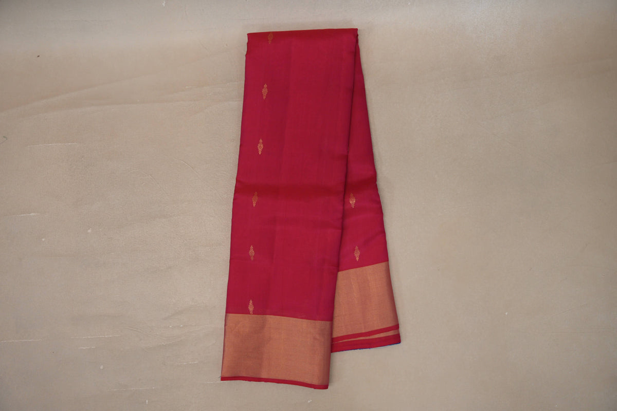 Online Rani Pink Light Weight Kanjivaram Silk Saree 