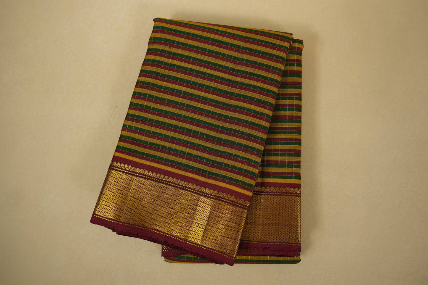 Multi color vintage kanjivaram silk saree