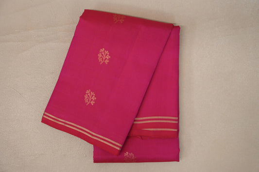 Bright Pink Light Weight Kanjivaram Silk Saree