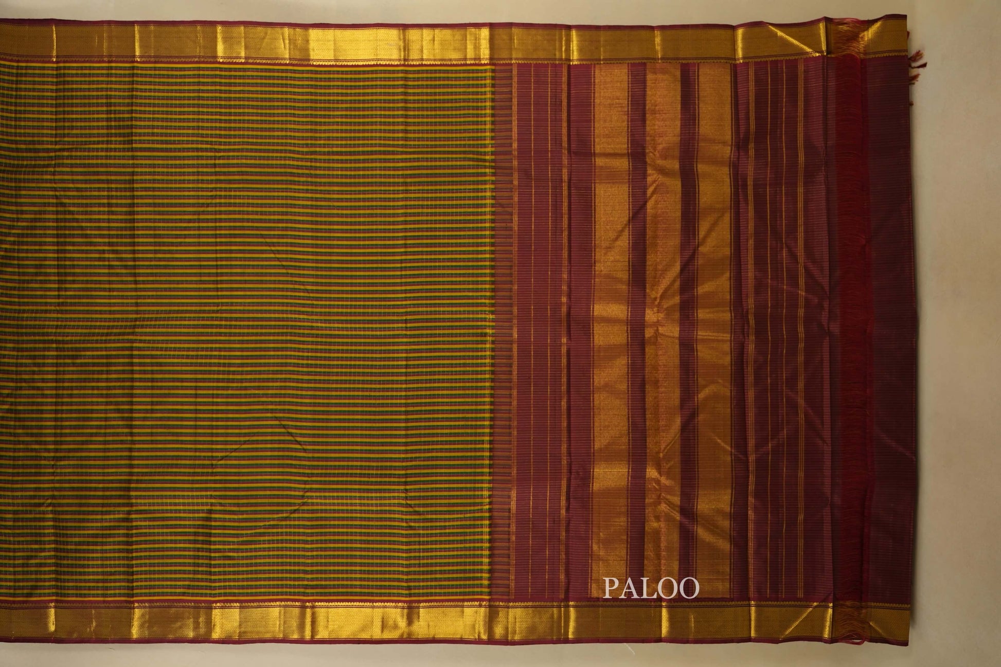 vintage kanjivaram silk saree paloo