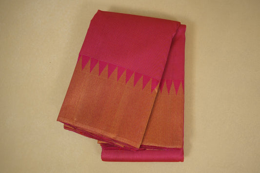 Pink vintage kanjivaram silk saree