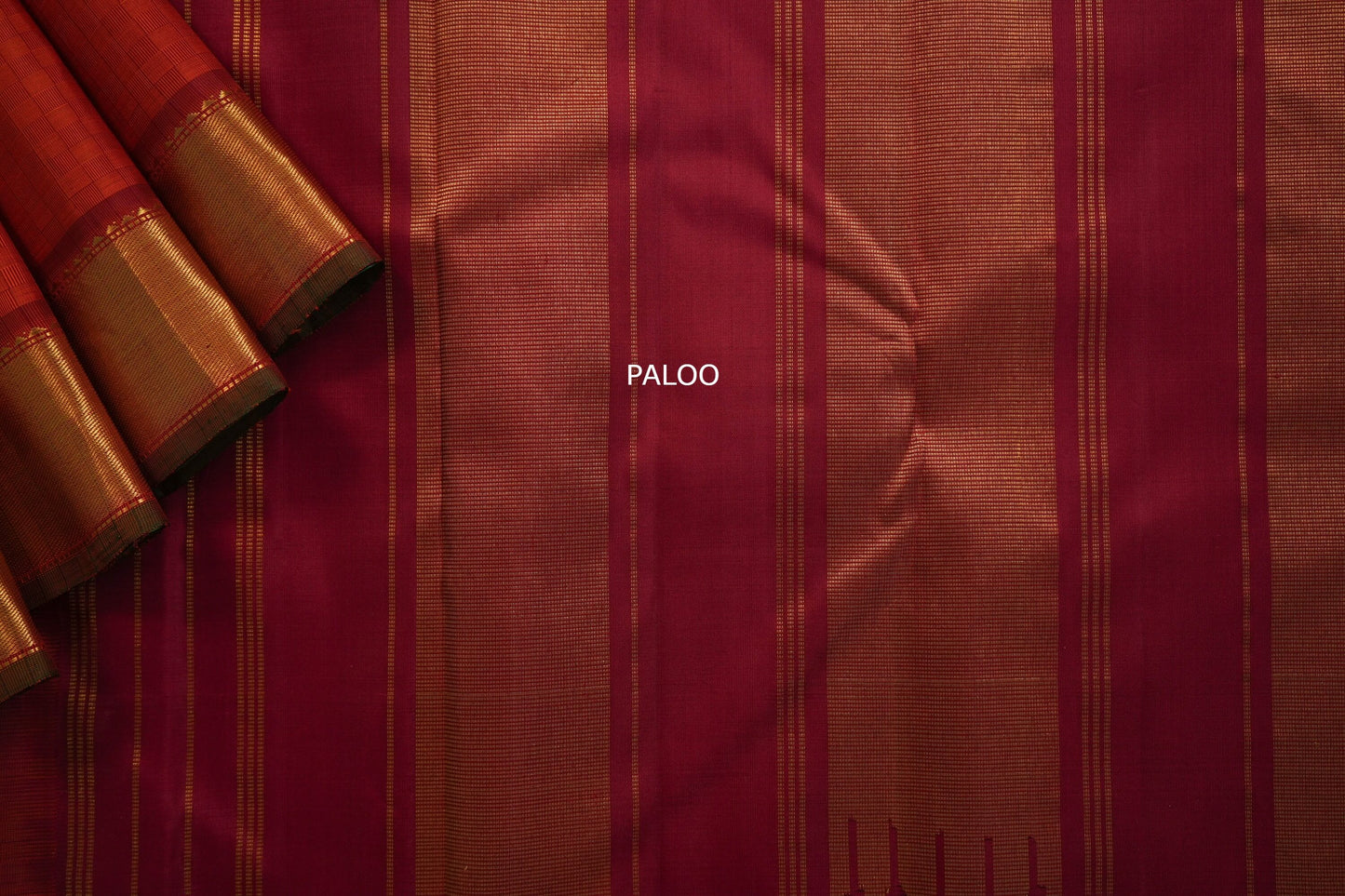 Checked kanchipuram silk saree