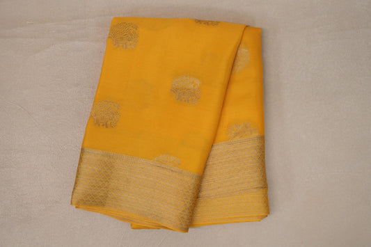 Mango Yellow Mysore Silk Saree