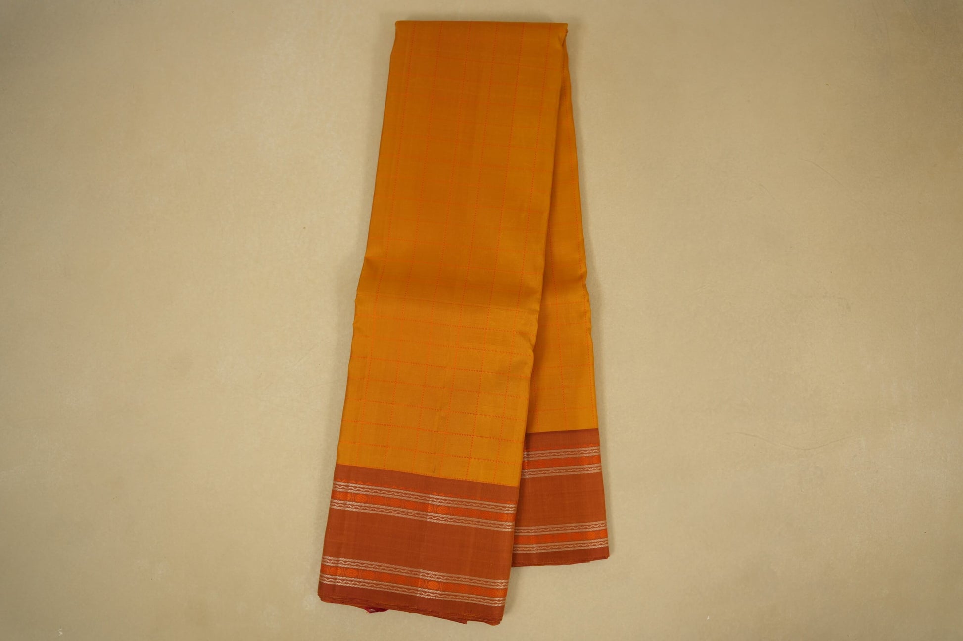 Checked vintage kanjivaram silk saree