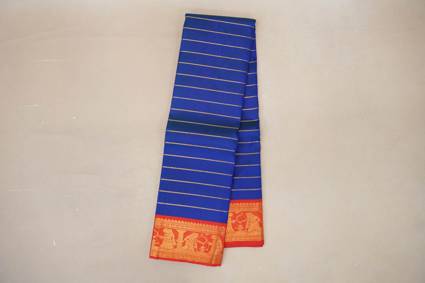 Peacock Blue Vintage Beldhary Kanjivaram Silk Saree online