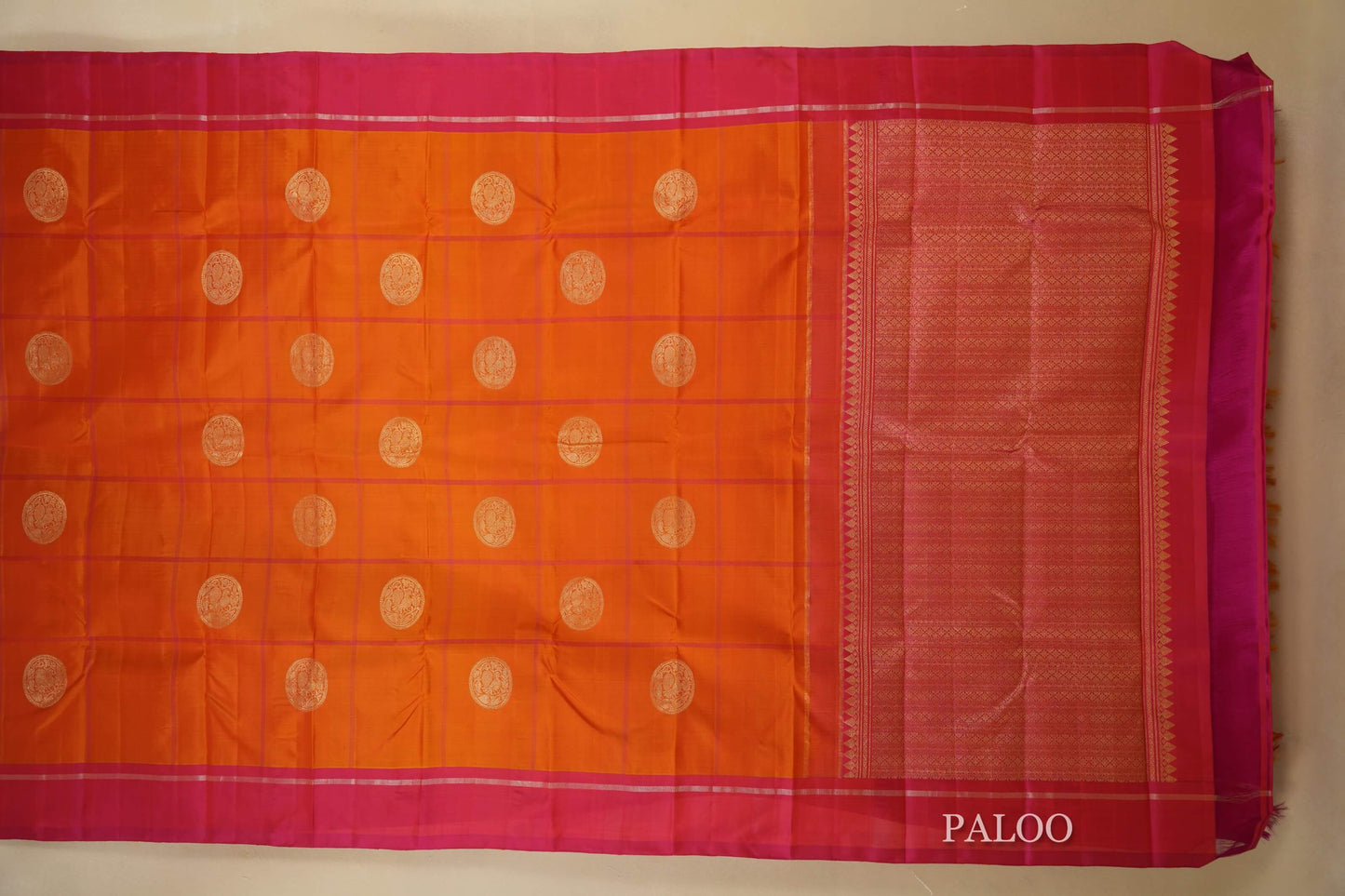 vintage kanjivaram silk saree paloo