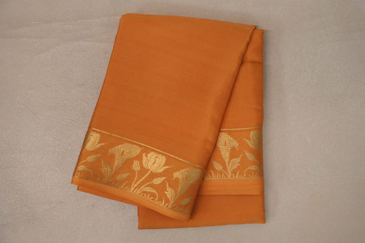 Mustard Mysore Silk Saree