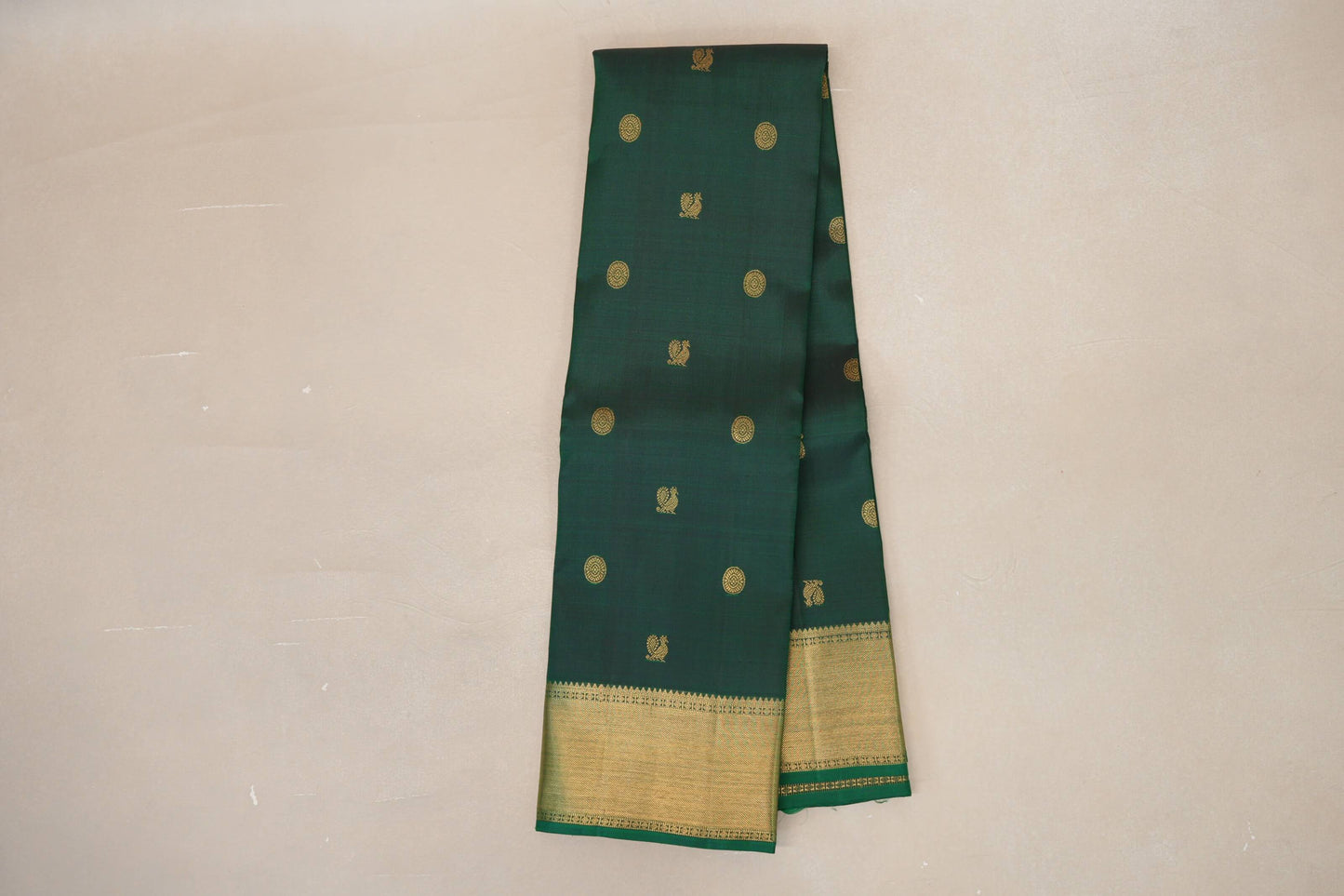 Bottle Green Heirloom Kanjivaram Silk Saree  online