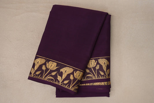 Deep Purple Mysore Silk Saree