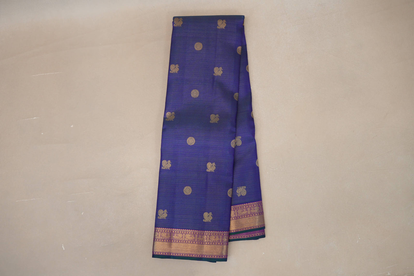 Peacock Blue Heirloom Kanjivaram Silk Saree online
