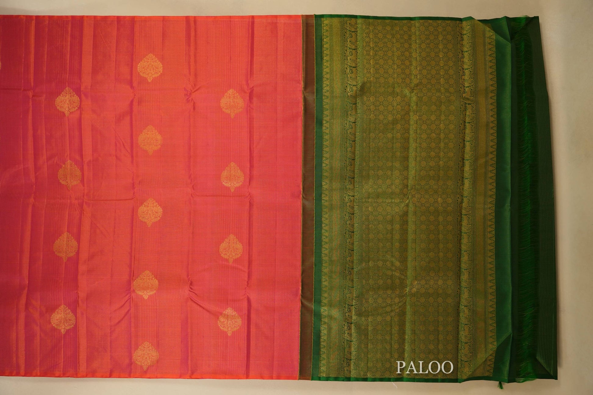 vintage kanjivaram silk saree paloo