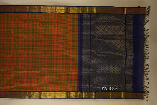vintage silk cotton saree paloo