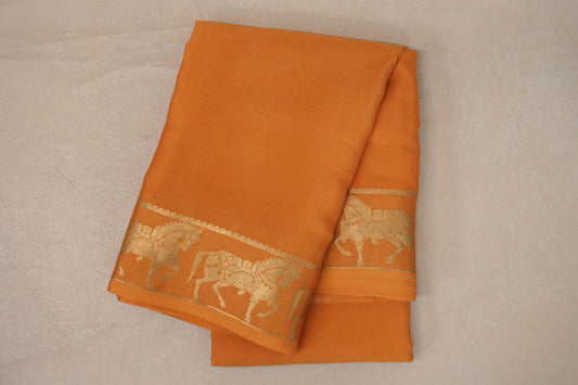 Mustard Mysore Silk Saree