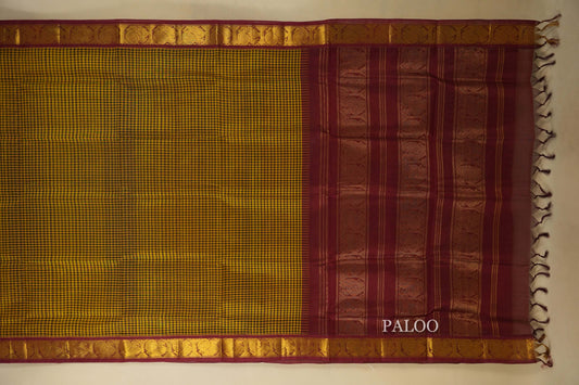 vintage silk cotton saree paloo