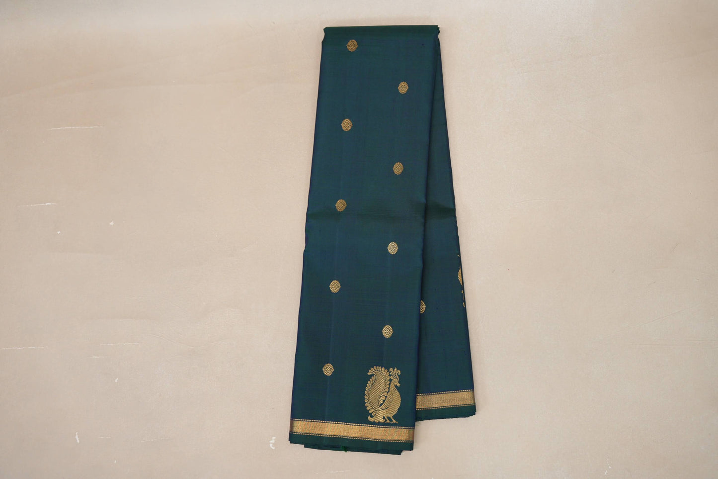 Peacock Green Vintage Kanjivaram Silk Saree SS8912