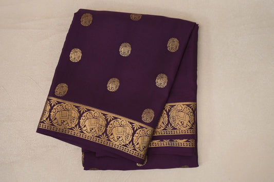 Deep Purple Mysore Silk Saree