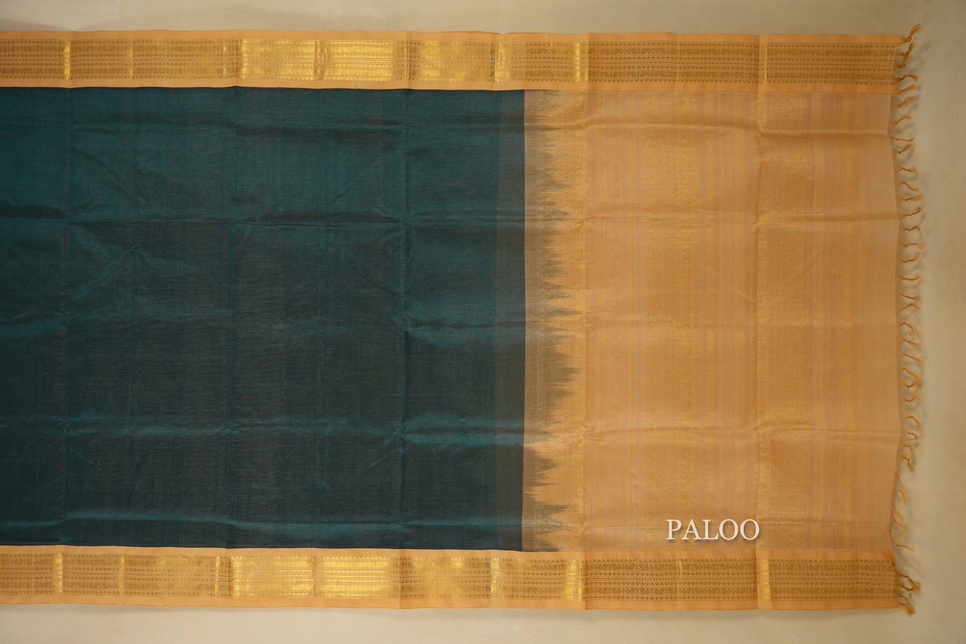 vintage silk cotton saree paloo