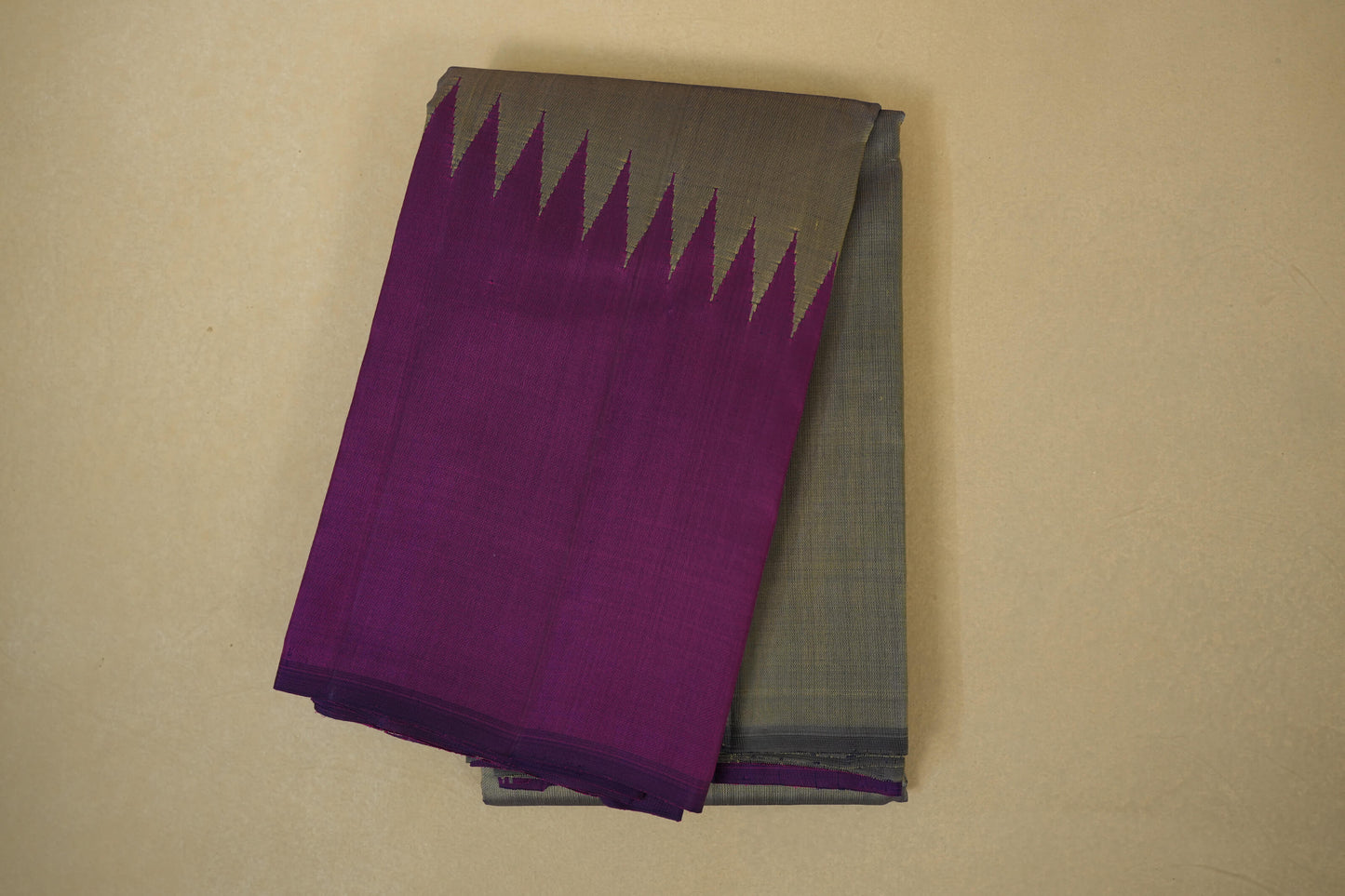 Grey vintage kanjivaram silk saree
