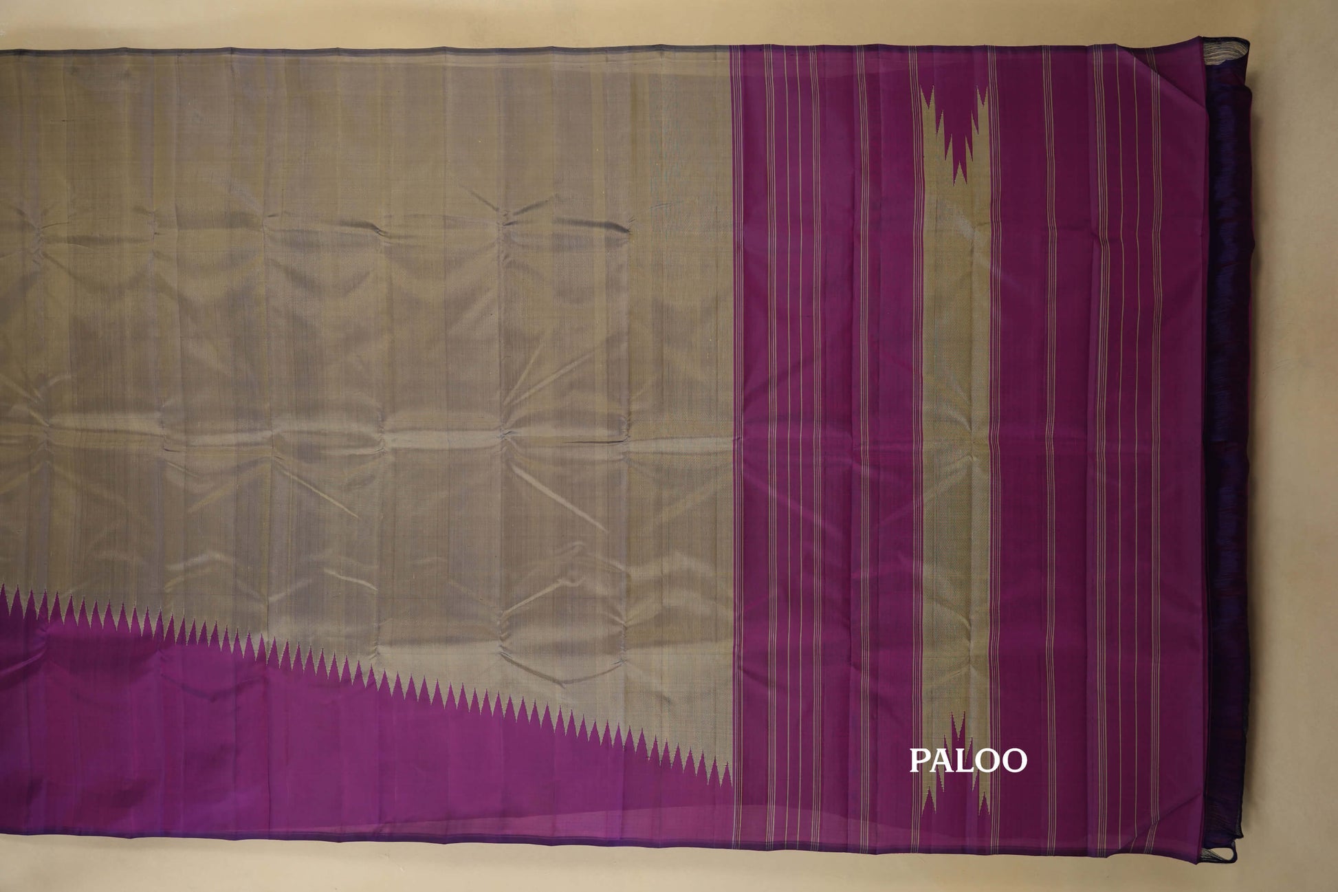 vintage kanjivaram silk saree paloo