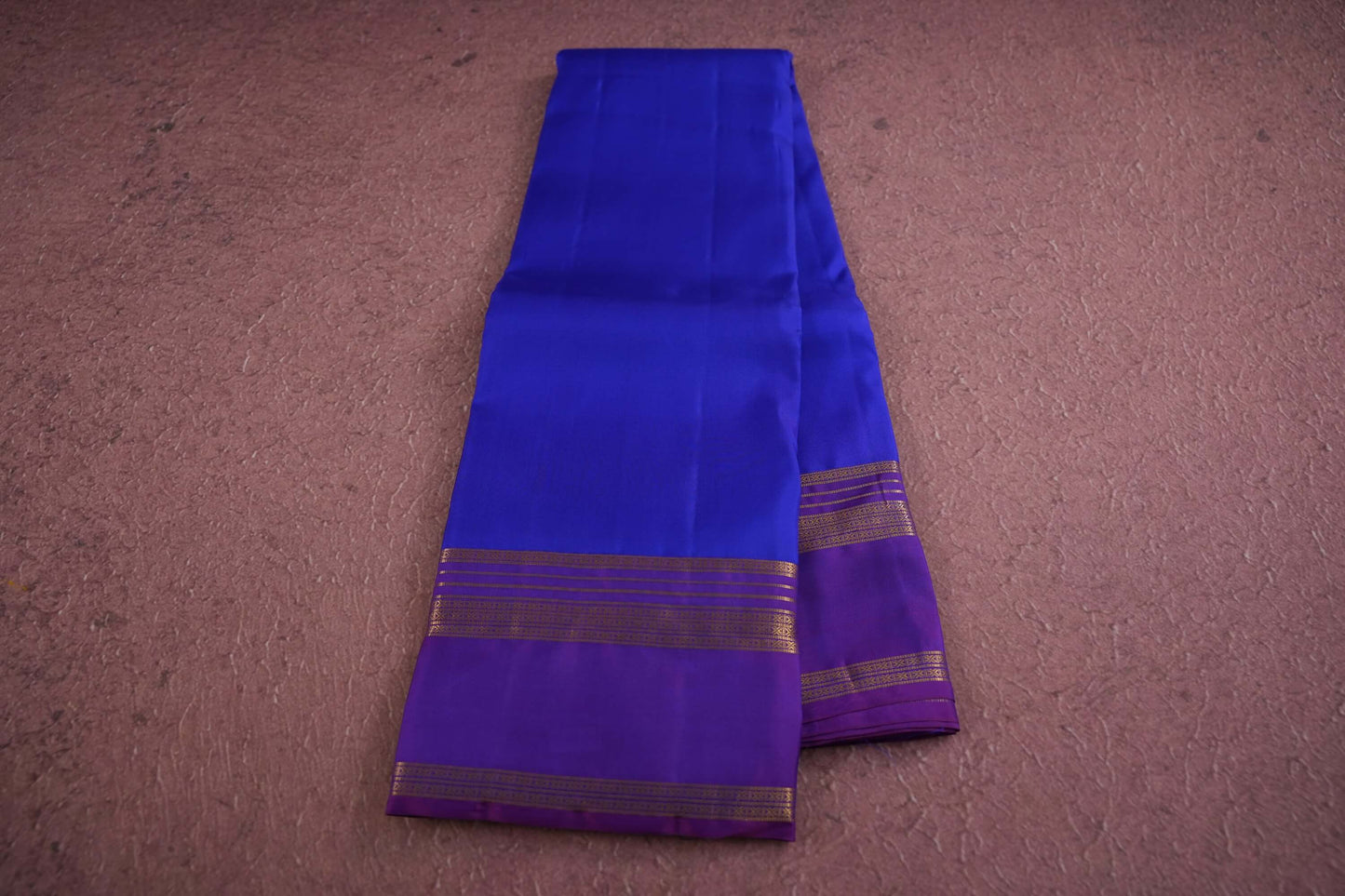 Ink blue kanchipuram silk saree