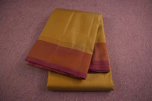 Dark sandal kanchipuram silk saree