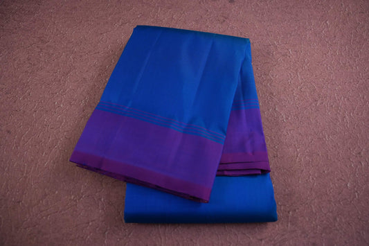 Peacock blue kanchipuram silk saree
