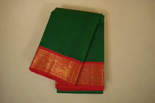 Green vintage kanjivaram silk saree