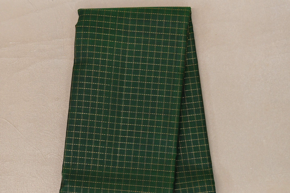 Deep Bottle Green with Deep Magenta Borders Vintage Kanjivaram Silk Saree body