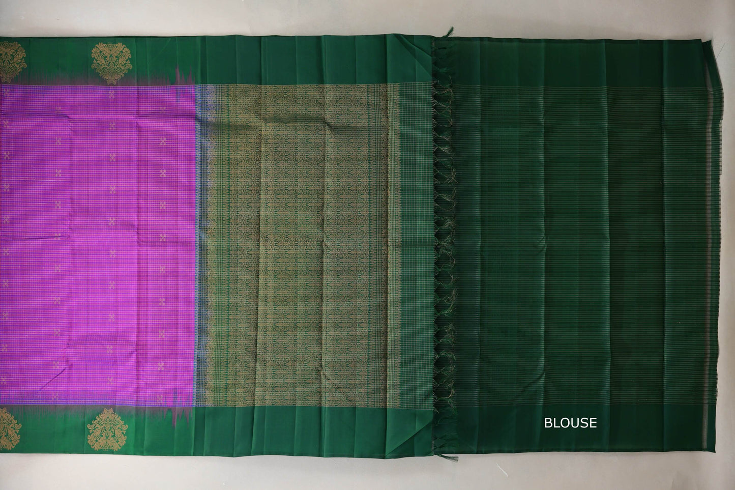 Dual Tone of Purple and Pink Light Weight Kanjivaram Silk Saree SS8946