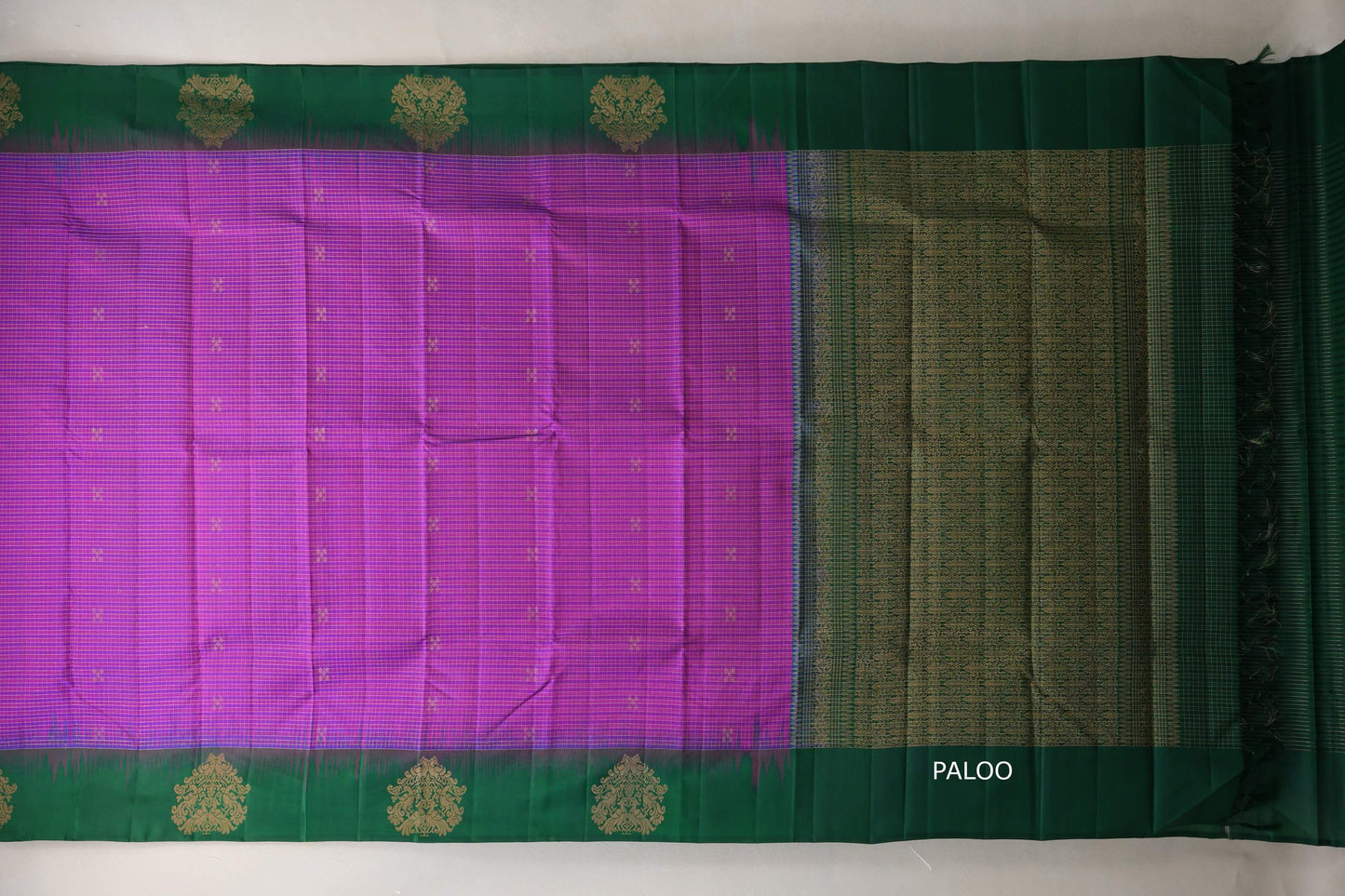 Dual Tone of Purple and Pink Light Weight Kanjivaram Silk Saree SS8946