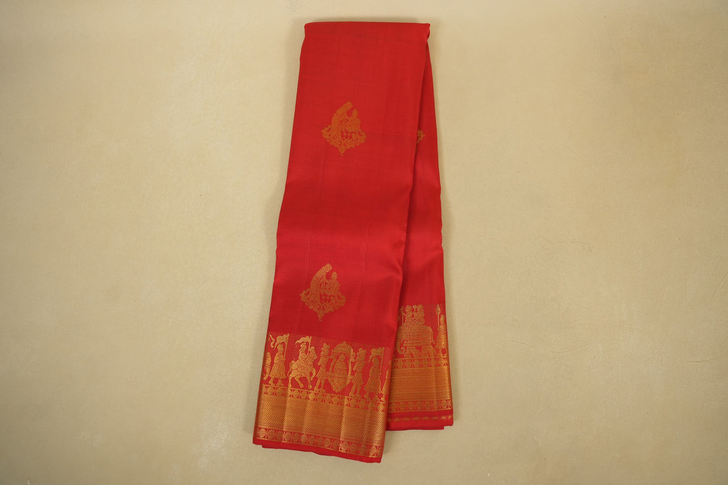 online Chilli Red  vintage kanjivaram silk saree
