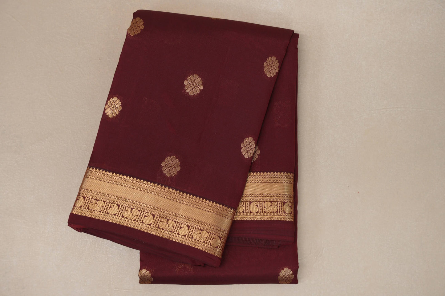 Deep Maroon Light Weight Kanjivaram Silk Saree SS8950