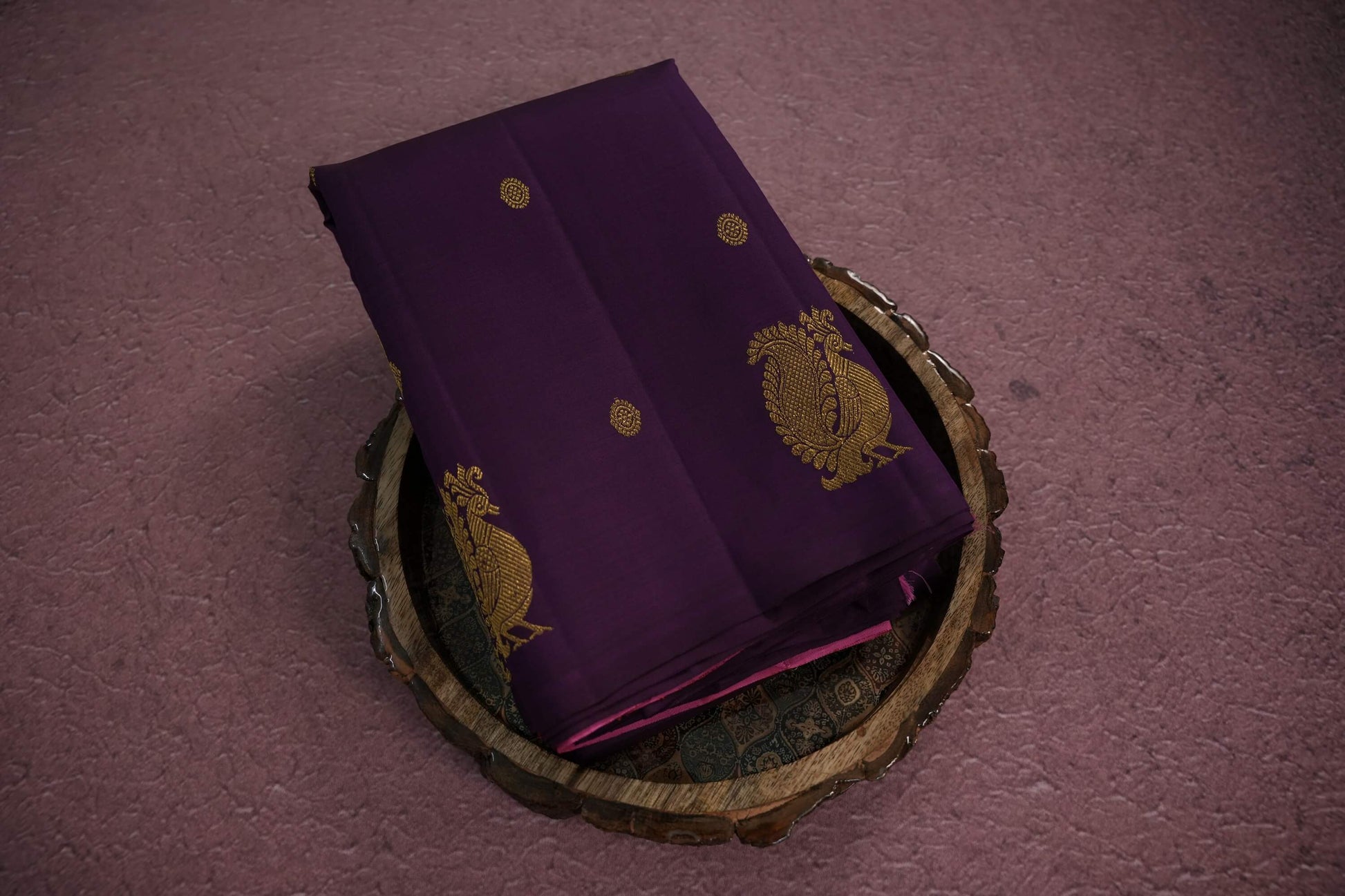 Borderless kanchipuram silk saree