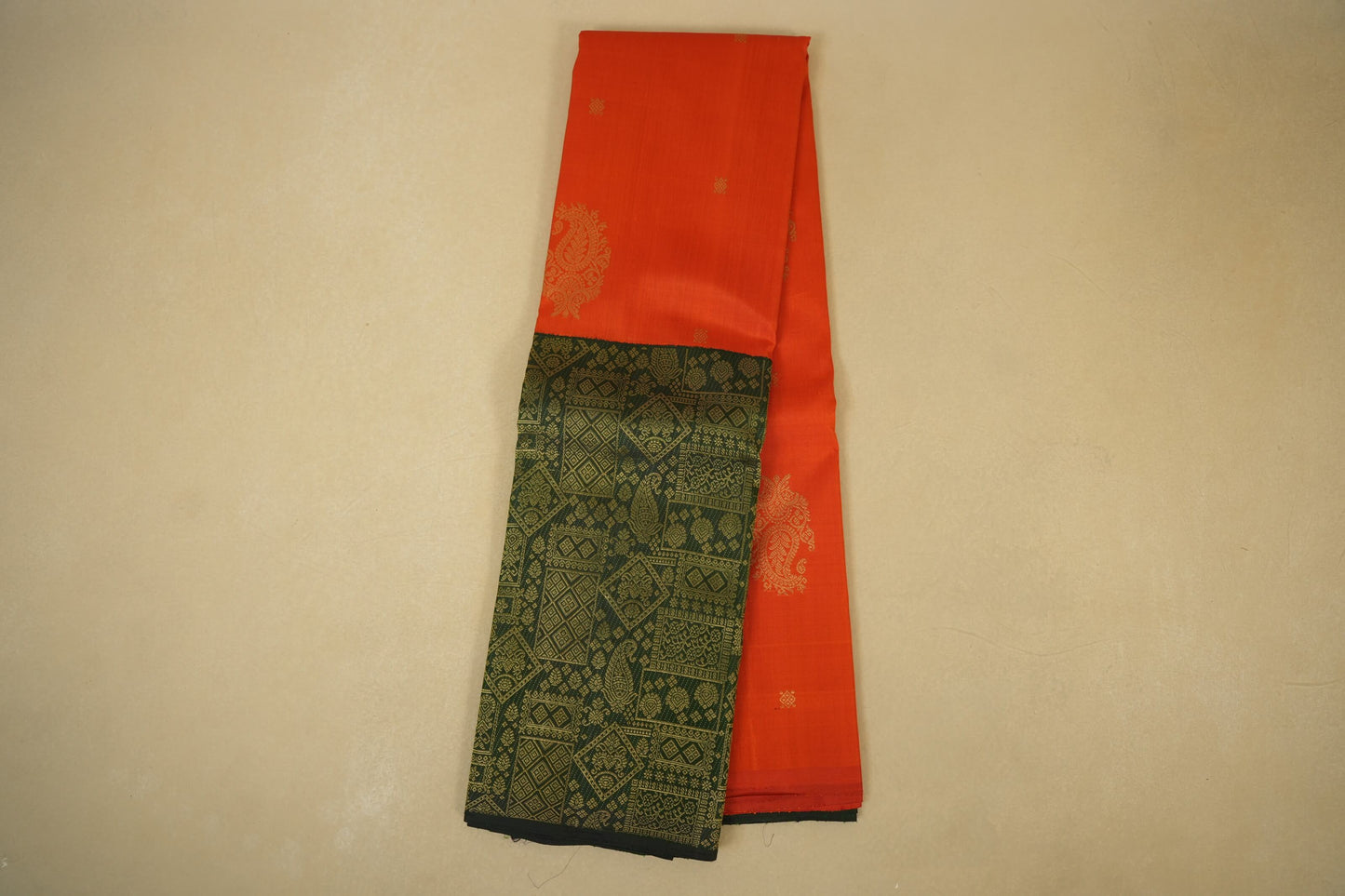 online Orange vintage kanjivaram silk saree