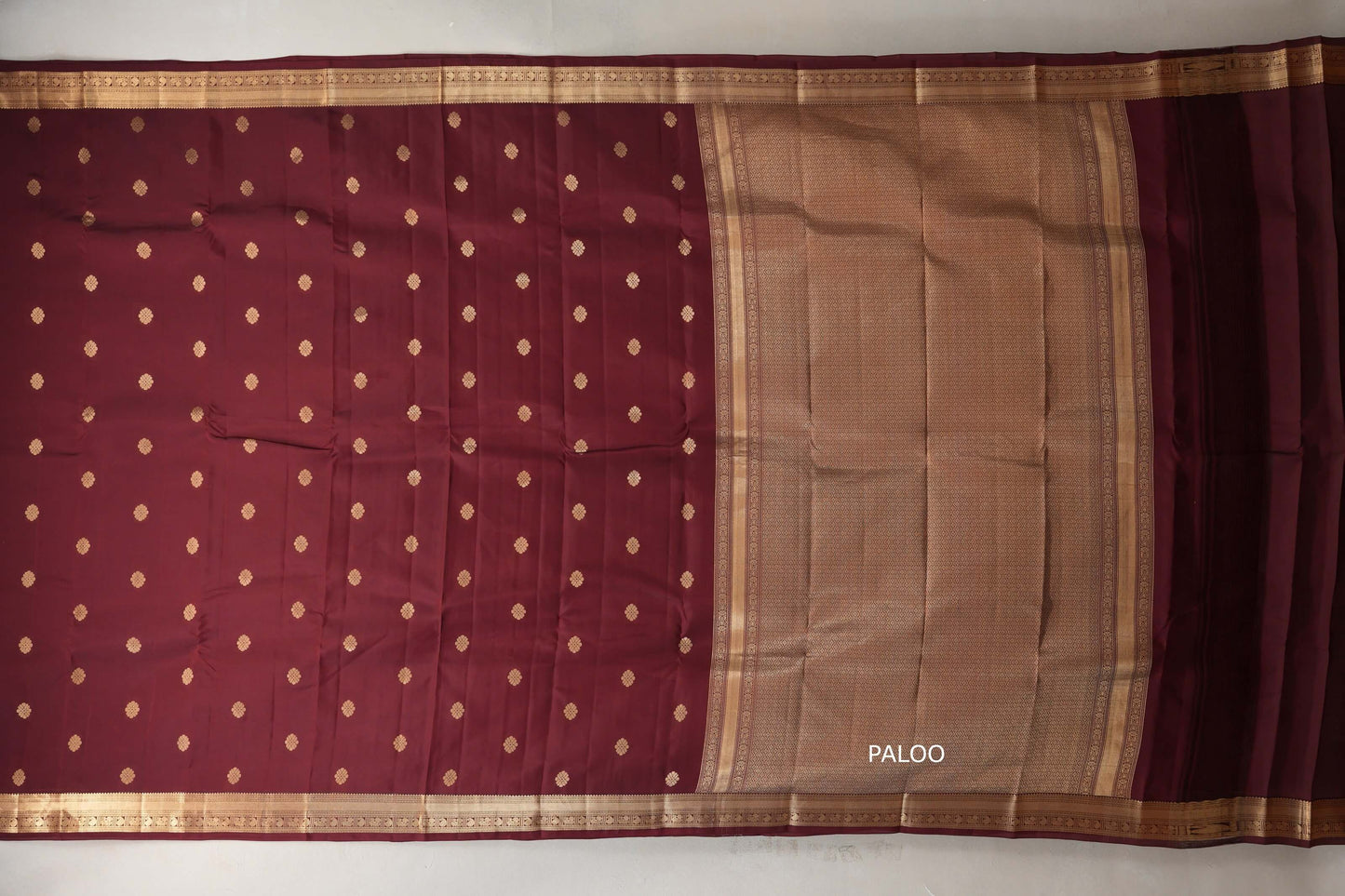 Deep Maroon Light Weight Kanjivaram Silk Saree SS8950