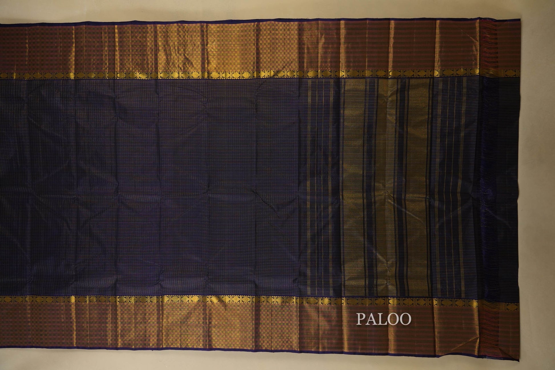 vintage kanjivaram silk saree paloo