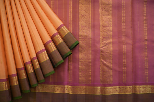 Sandal kanchipuram silk saree