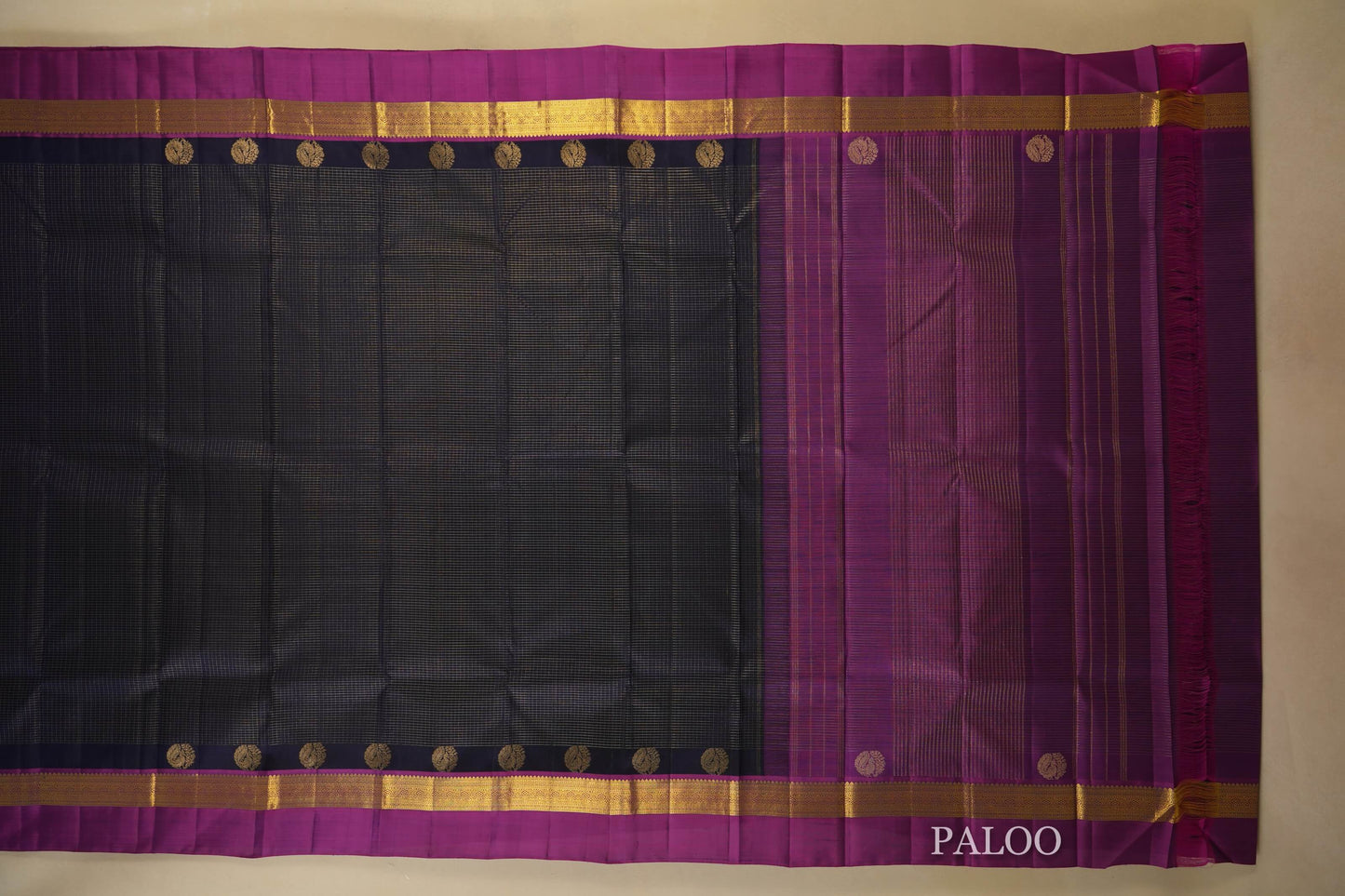 vintage kanjivaram silk saree paloo