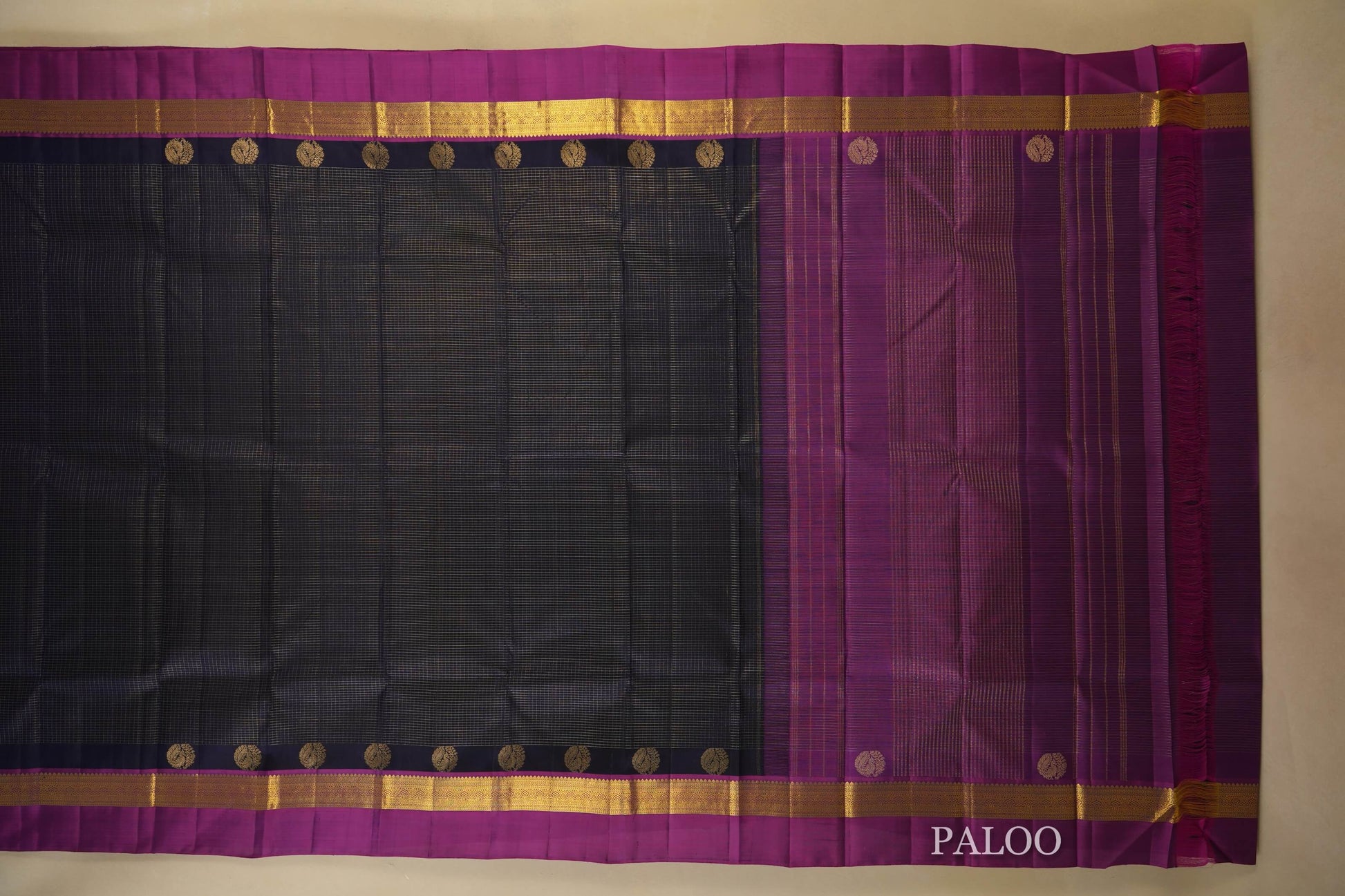 vintage kanjivaram silk saree paloo