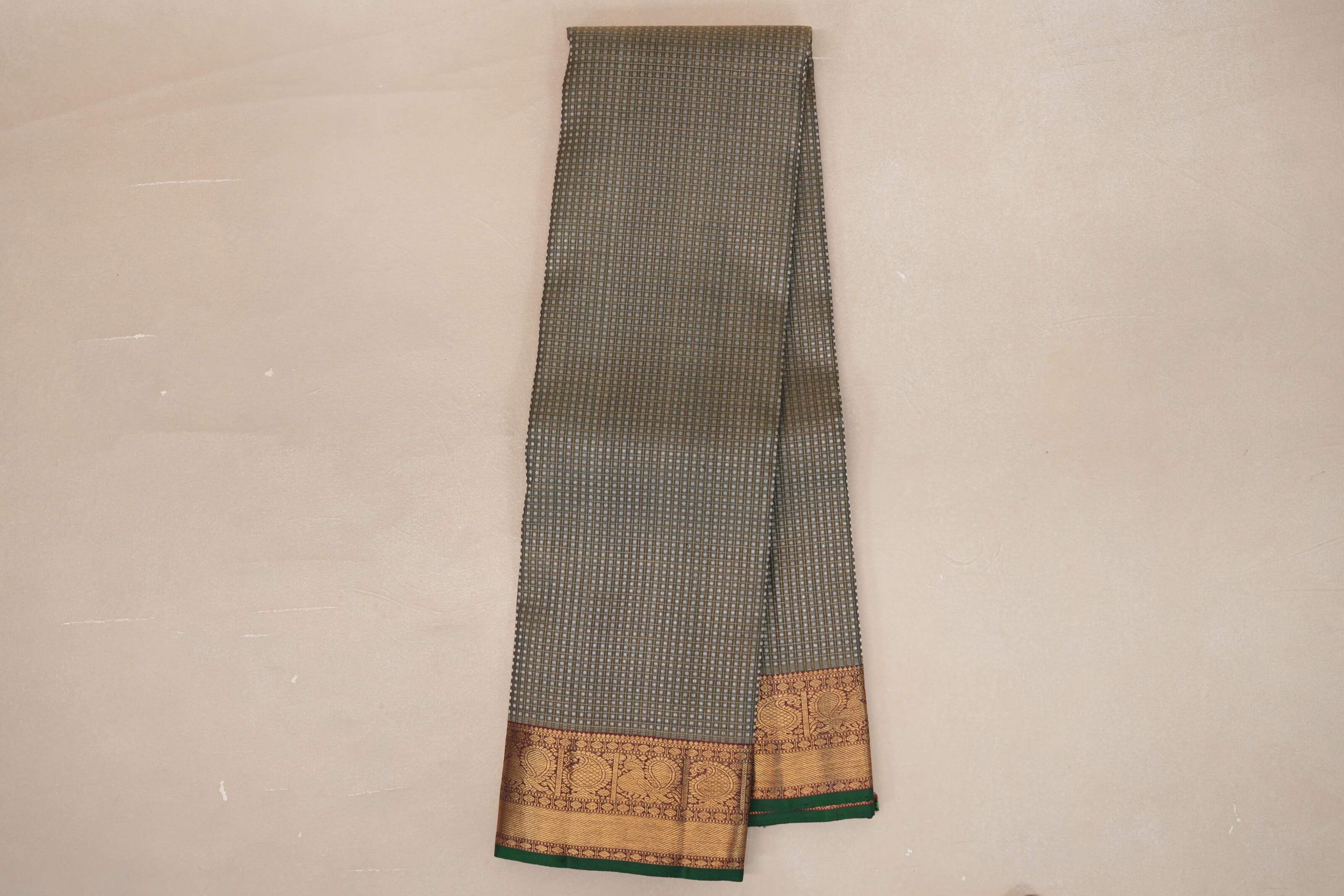 Sage Green Heirloom Kanjivaram Silk Saree online