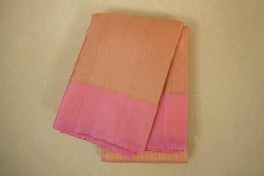 Peach pink vintage kanjivaram silk saree