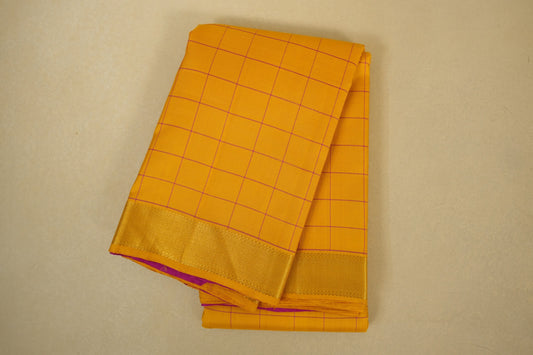 Mustard vintage kanjivaram silk saree