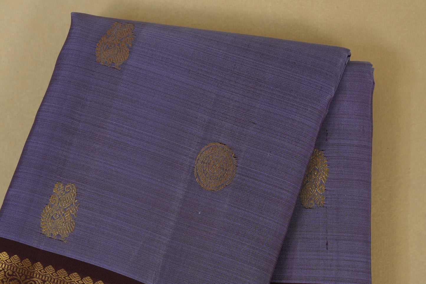 Lavender Kanjivaram Silk Saree body zoom