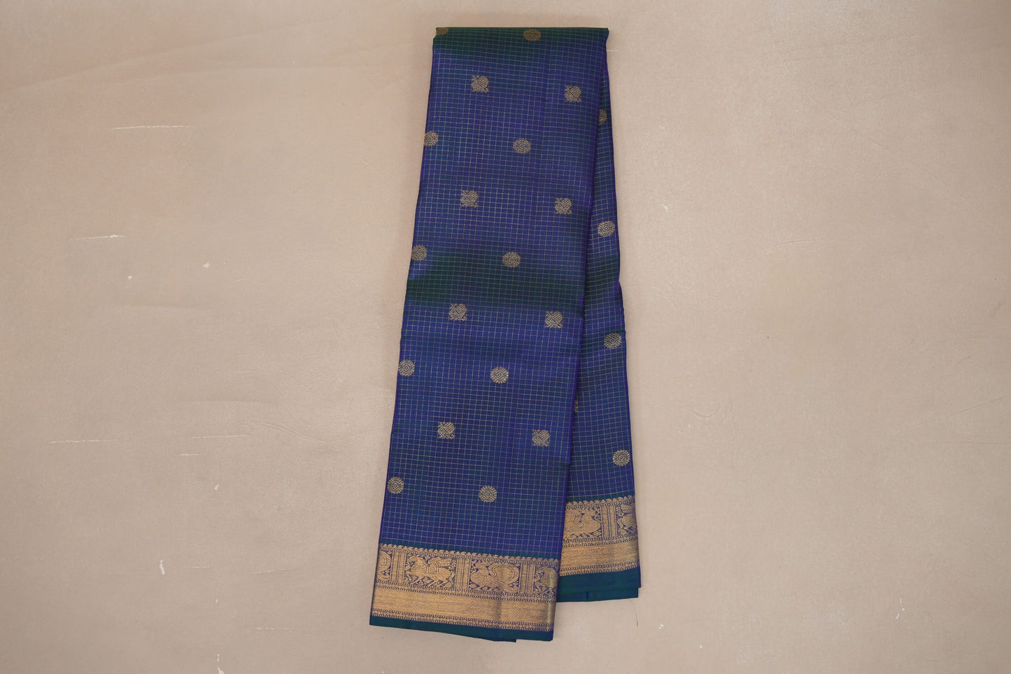 Peacock Blue Heirloom Kanjivaram Silk Saree online