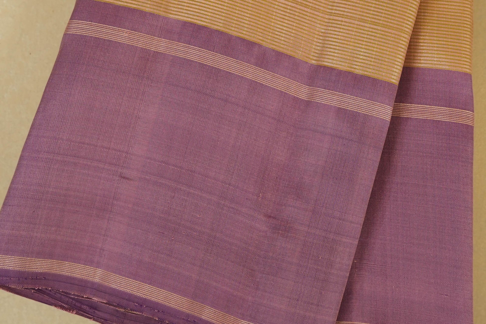 Beige Kanjivaram Silk Saree borders zoom
