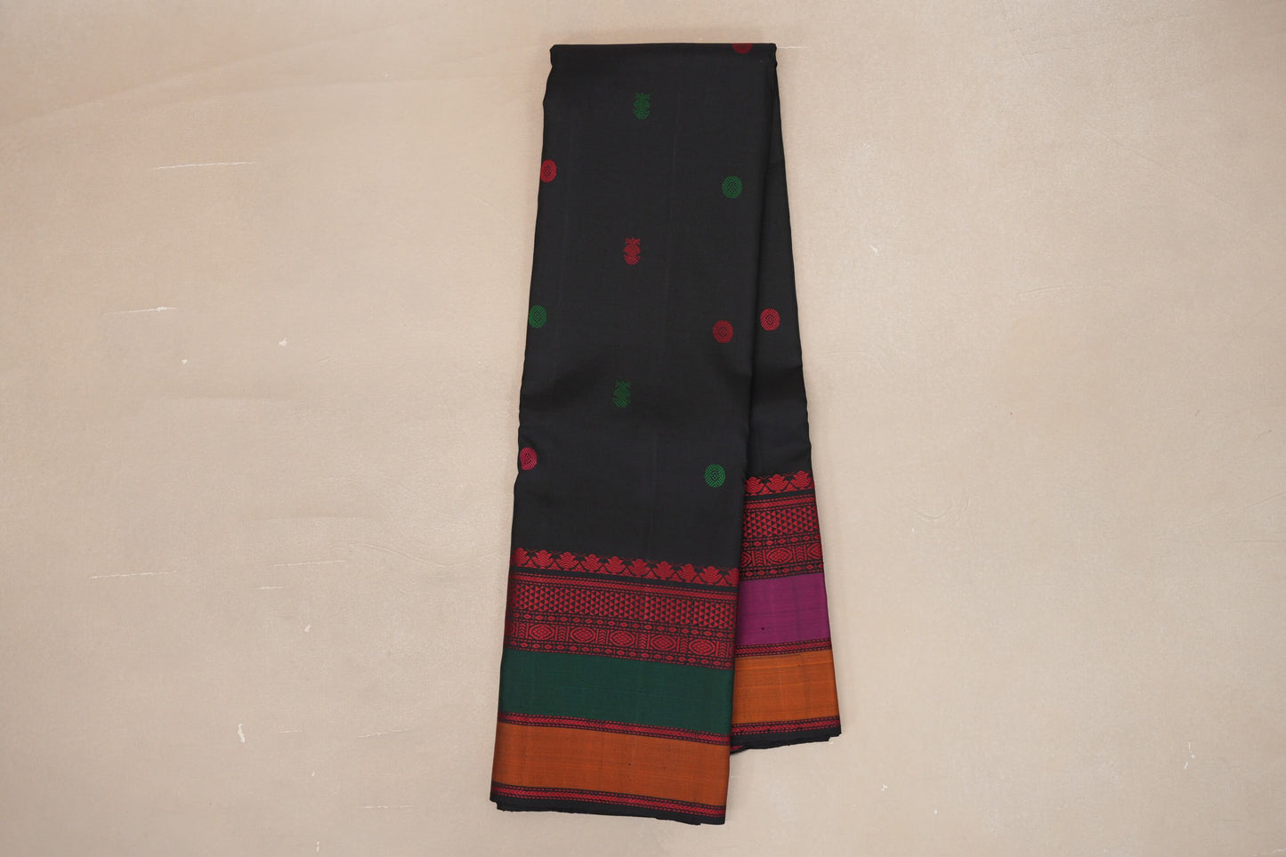 Deep Black Thread Woven Kanjivaram Silk Saree online