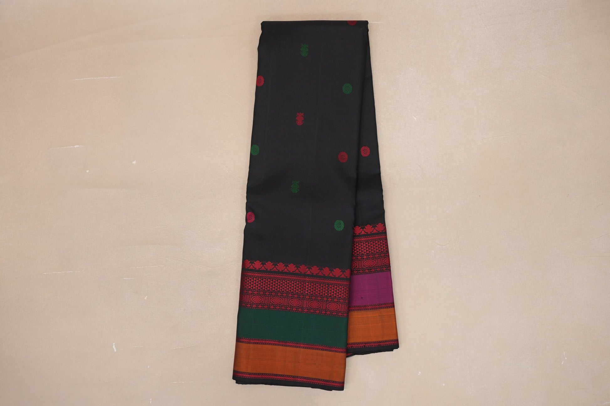 Deep Black Thread Woven Kanjivaram Silk Saree online
