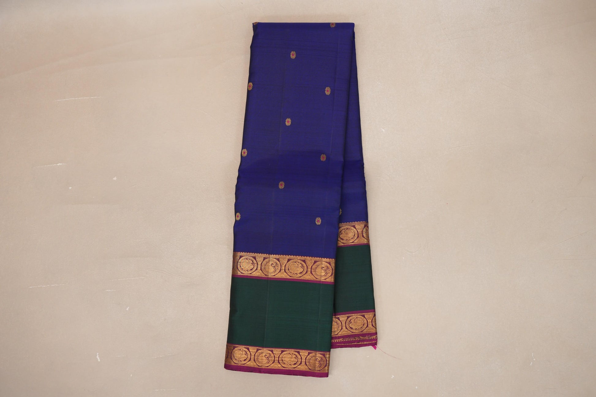 Deep Blue Vintage Kanjivaram Silk Saree online